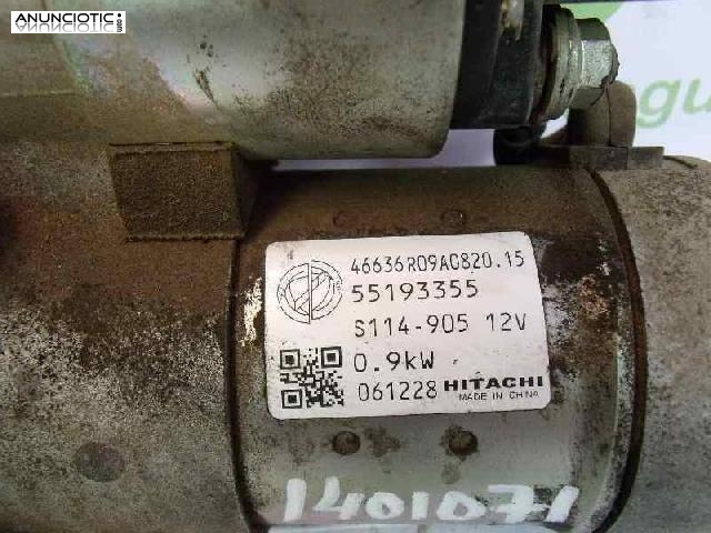 Motor arranque tipo 55193355 de fiat -