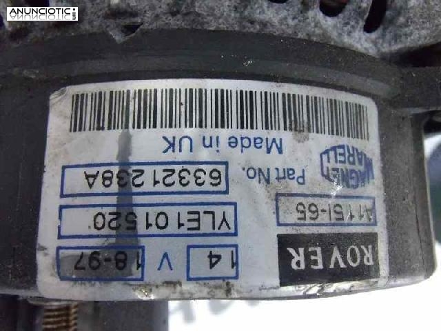 Alternador tipo yle101520 de mg rover -