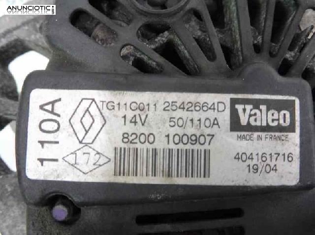 Alternador tipo 8200100907 de renault -