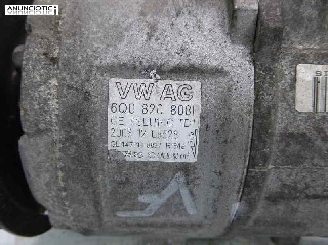 Compresor a/a tipo 6q0820808f de skoda -