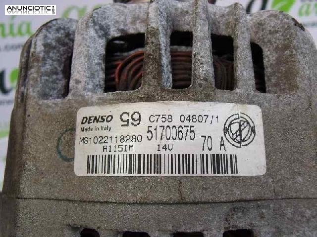 Alternador tipo 51700675 de fiat - panda