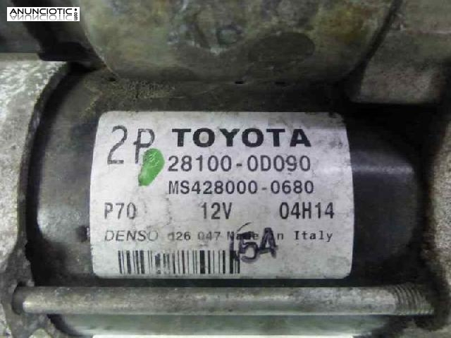 Motor arranque tipo 281000d090 de toyota