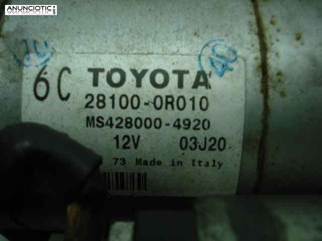 Motor arranque 2857735 toyota auris