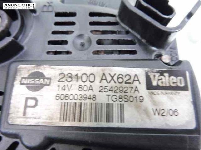 Alternador tipo 23100ax62b de nissan -