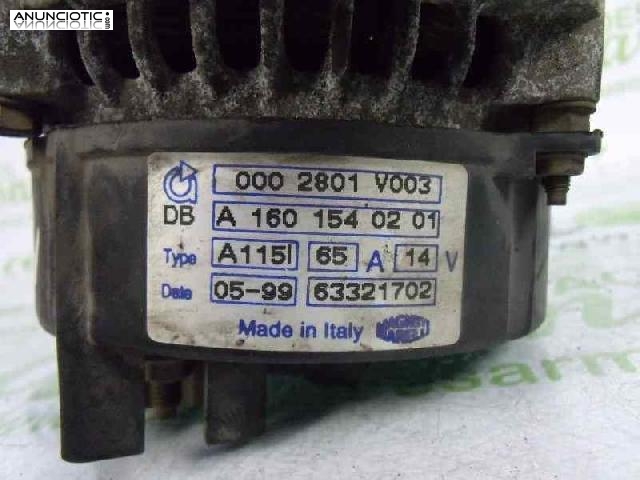 Alternador tipo a1601540201 de smart -