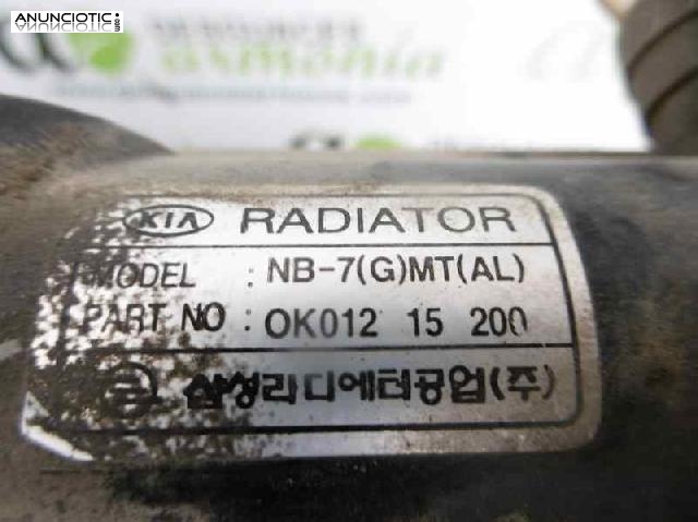 Radiador agua tipo 0k01215200 de kia - 