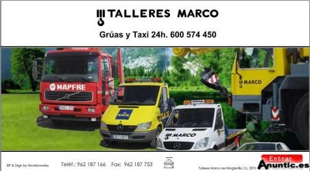 TALLERES MARCO, ASISTENCIA EN VIAJE, AUXILIO EN CARRETERA, GRUAS Y TAXI