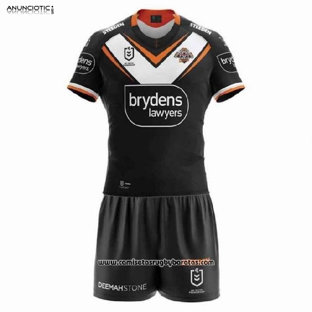 Camiseta Ninos Kit Wests Tigers Rugby 2021 Local