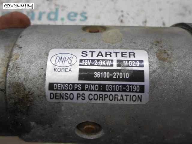 Motor arranque 3106247 3610027001 kia