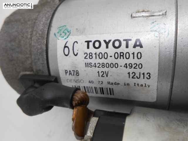 Motor arranque 3312645 281000r010 toyota