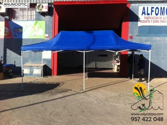 Carpas plegables de 6x3  sin laterales