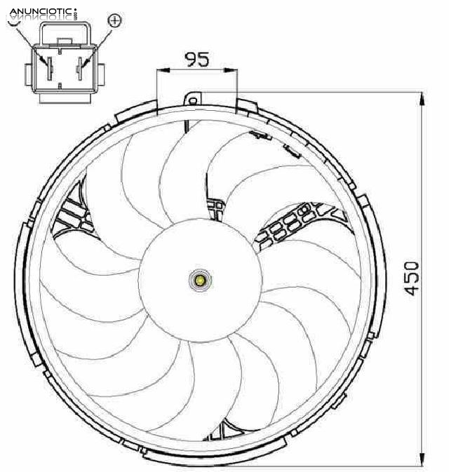 450300 - electroventilador de fiatstilo 