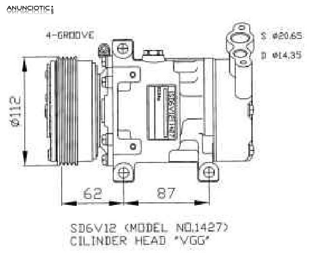 127991 compresor renault clio ii fase i