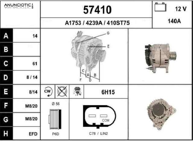 688364 alternador seat ibiza sc