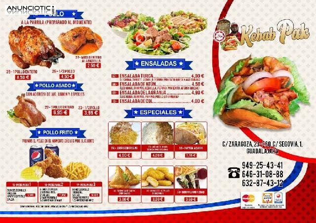 En Kebab Pack Tenemos el mejor menu familiar