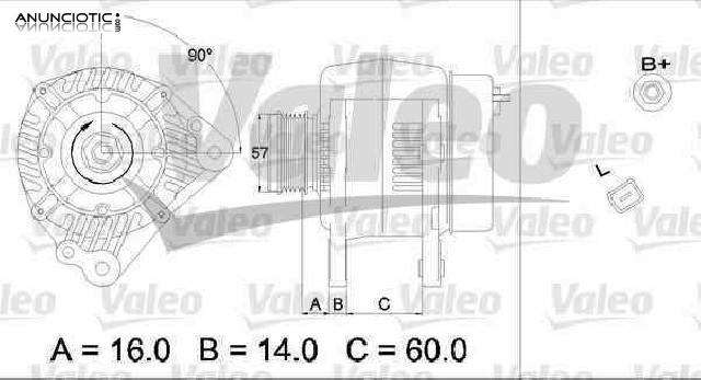 Alternador 1886804 de volkswagen