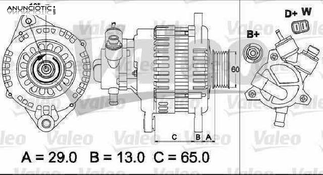 Alternador 1971827 de opel r-93175799