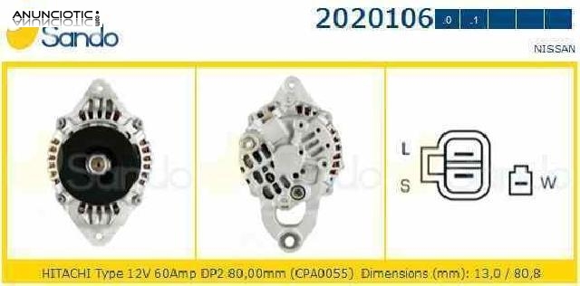 Alternador 1805093 de nissan