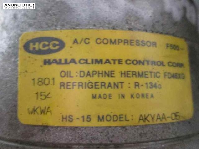 Compresor 567455 de hyundai r-akyaa05