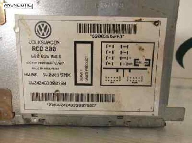 Radio cd volkswagen polo (9n1) (2001 -