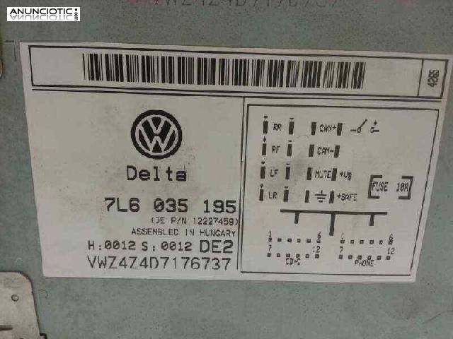 Radio cd volkswagen touareg (7la)