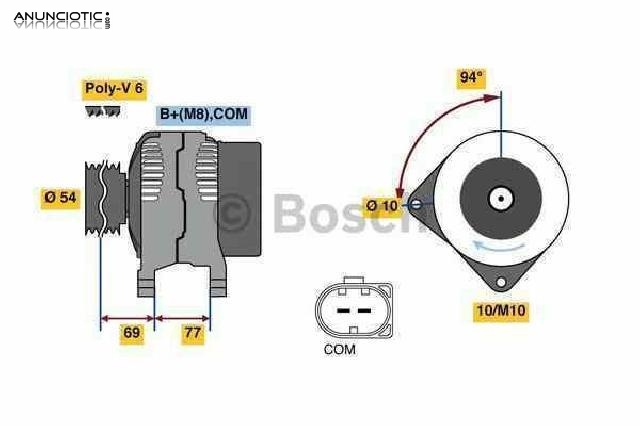 Alternador 1913475 de bmw r-7799204ai02