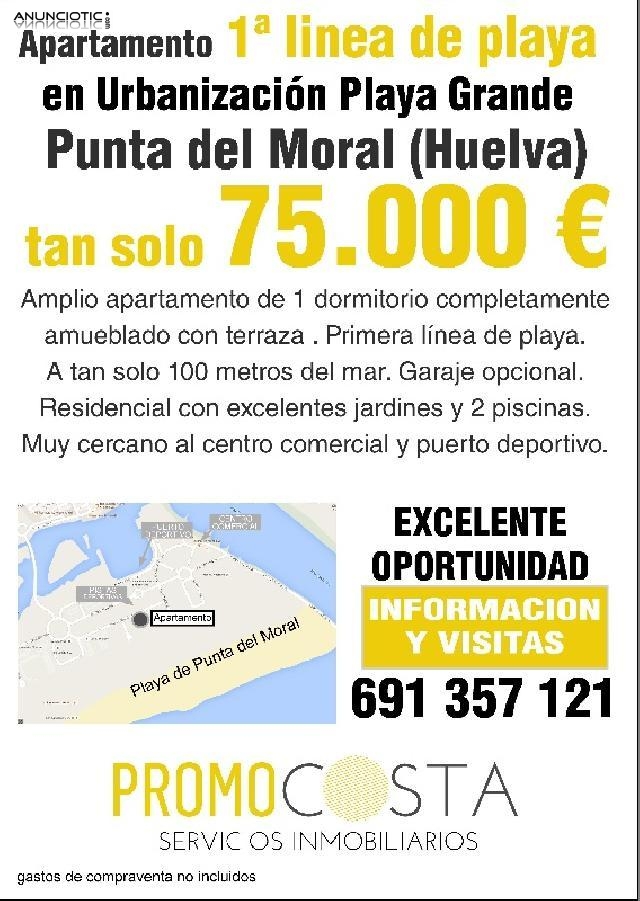 1ª linea de playa por solo 75000euros en isla canela