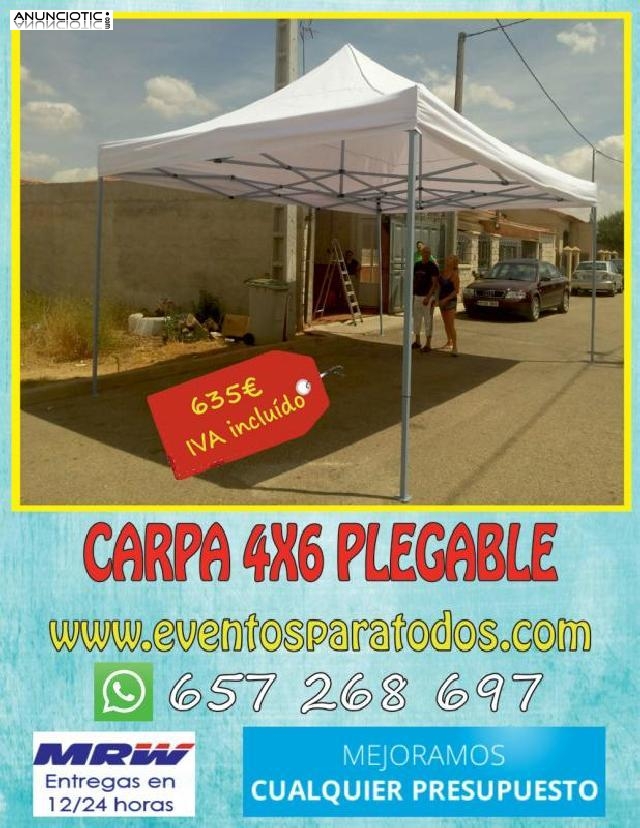 Carpa plegable 4x6 impermeable