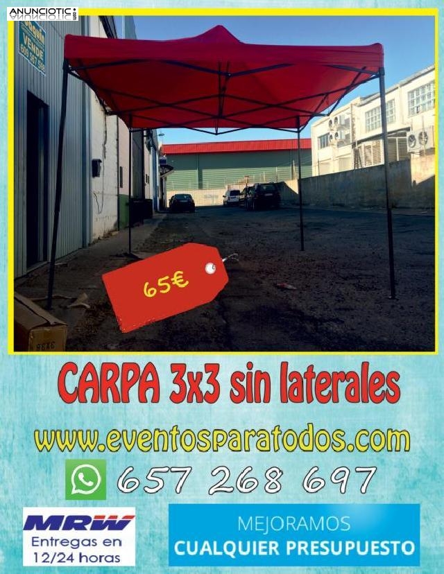 Carpas 3x3 plegables económicas