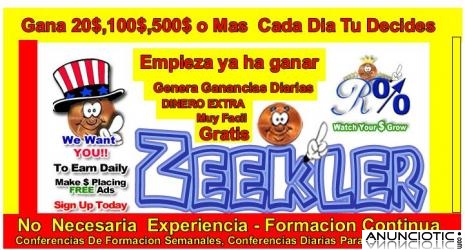 TRABAJA DESDE CASA CON ZEEKREWARDS GANA 60 DIA O MAS INFORMATE AQUI