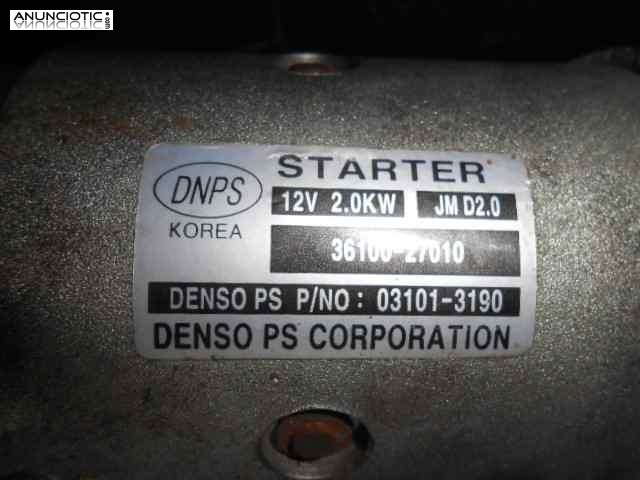 Motor arranque 3341969 031013190 hyundai