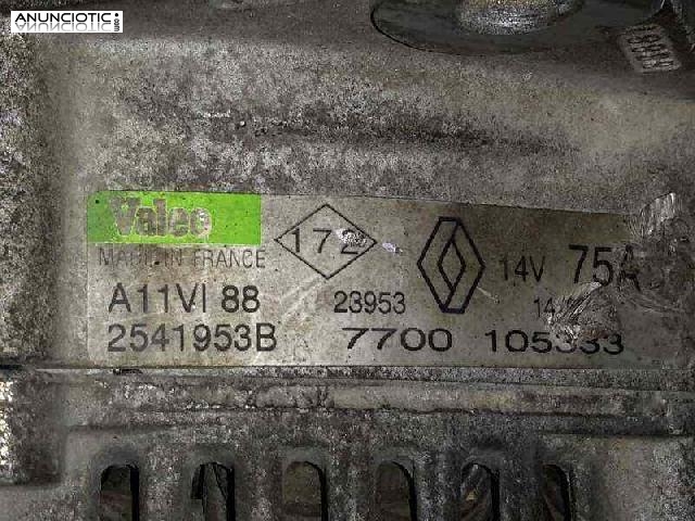 Alternador 7700105333 renault 124201