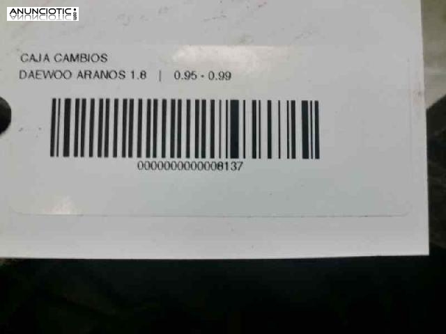 8137 caja cambios daewoo aranos 1.8 (95