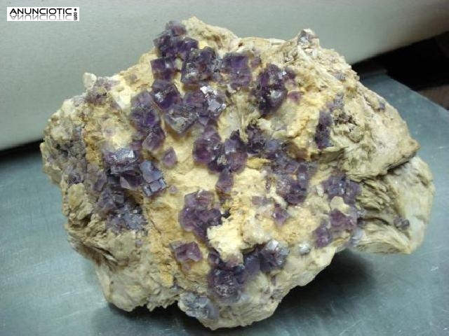 Pieza extraordinaria de museo cristales la fluorita