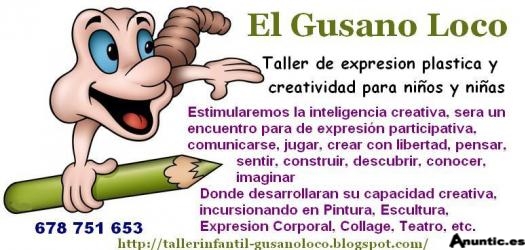 TALLER DE EXPRESION PLASTICA Y CREATIVIDAD PARA NIÑOS