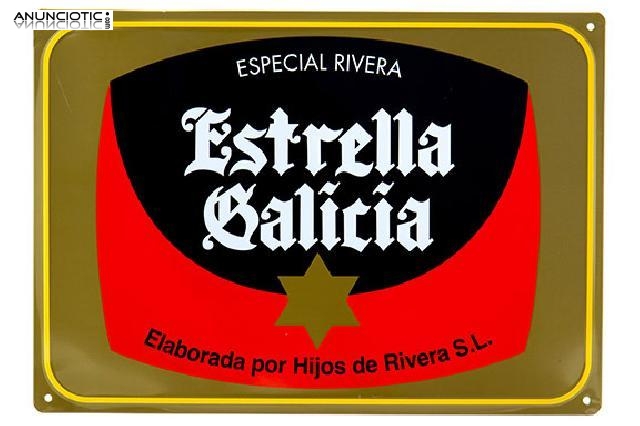 Cartel chapa estrella galicia