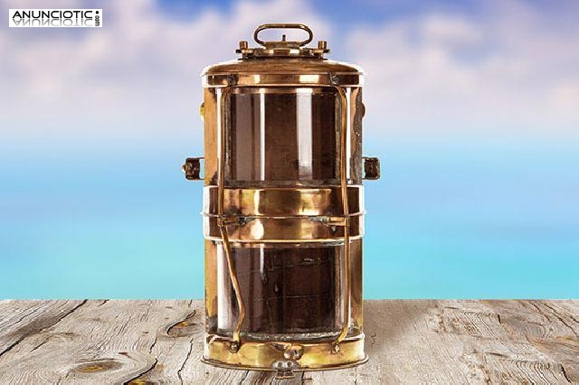 Farol doble antiguo de cobre