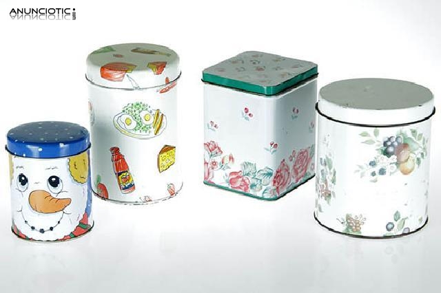 Lote de cuatro latas vintage