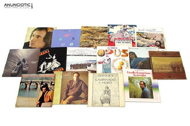 Lote de 15 vinilos de canción en catalán