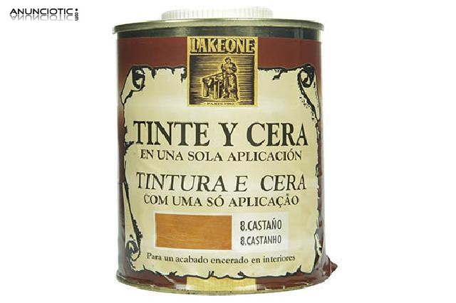 Tinte y cera castaño 500ml