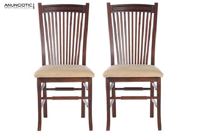 Dos sillas respaldo varillas. vintage.