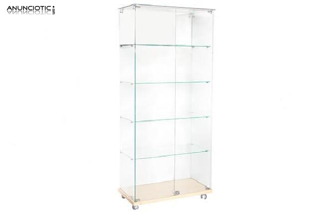 Vitrina mostrador cristal puerta visagra