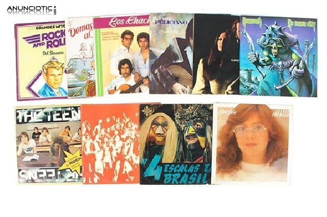 Lote de 10 lps cds vinilos y cassettes coleccion