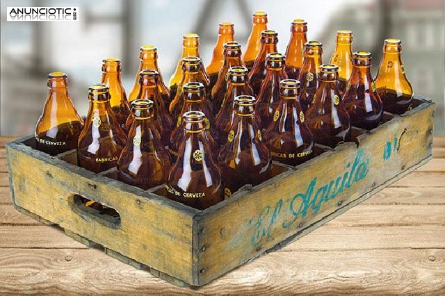 Caja de cervezas el Águila años 50