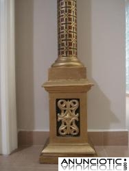 COLUMNA DE MADERA DE RETABLO MUY ANTIGUO