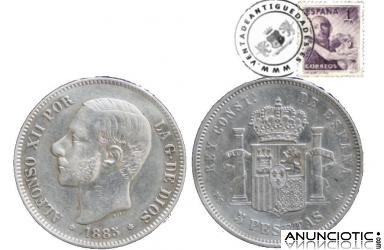 OFERTA - VENDO MONEDAS ANTIGUAS - DUROS Y PESETAS DE PLATA