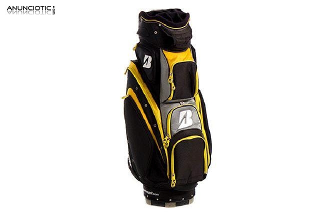 Bolsa de palos bridgestone golf. color negro y amarillo