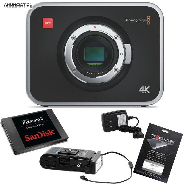 Cámara Producción Blackmagic 4K con 480GB SSD, PowerPack y OCP Protección d