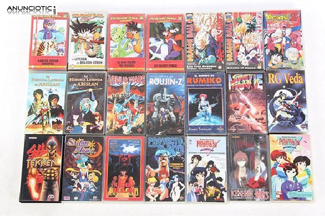 Pack de 21 vhs anime