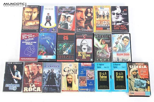 Pack de 20 vhs vhs libros, cómics, cine & música